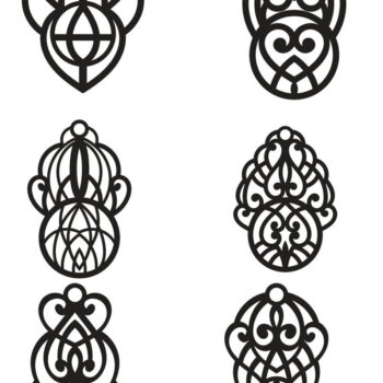 Intra απο ξύλο plywood Χρώμα wenge 3mm-4mm πάχος - Σκουλαρίκια με λουλούδια με Δίασταση 3x3 cm INTRAFABR-121949180 - Image 3