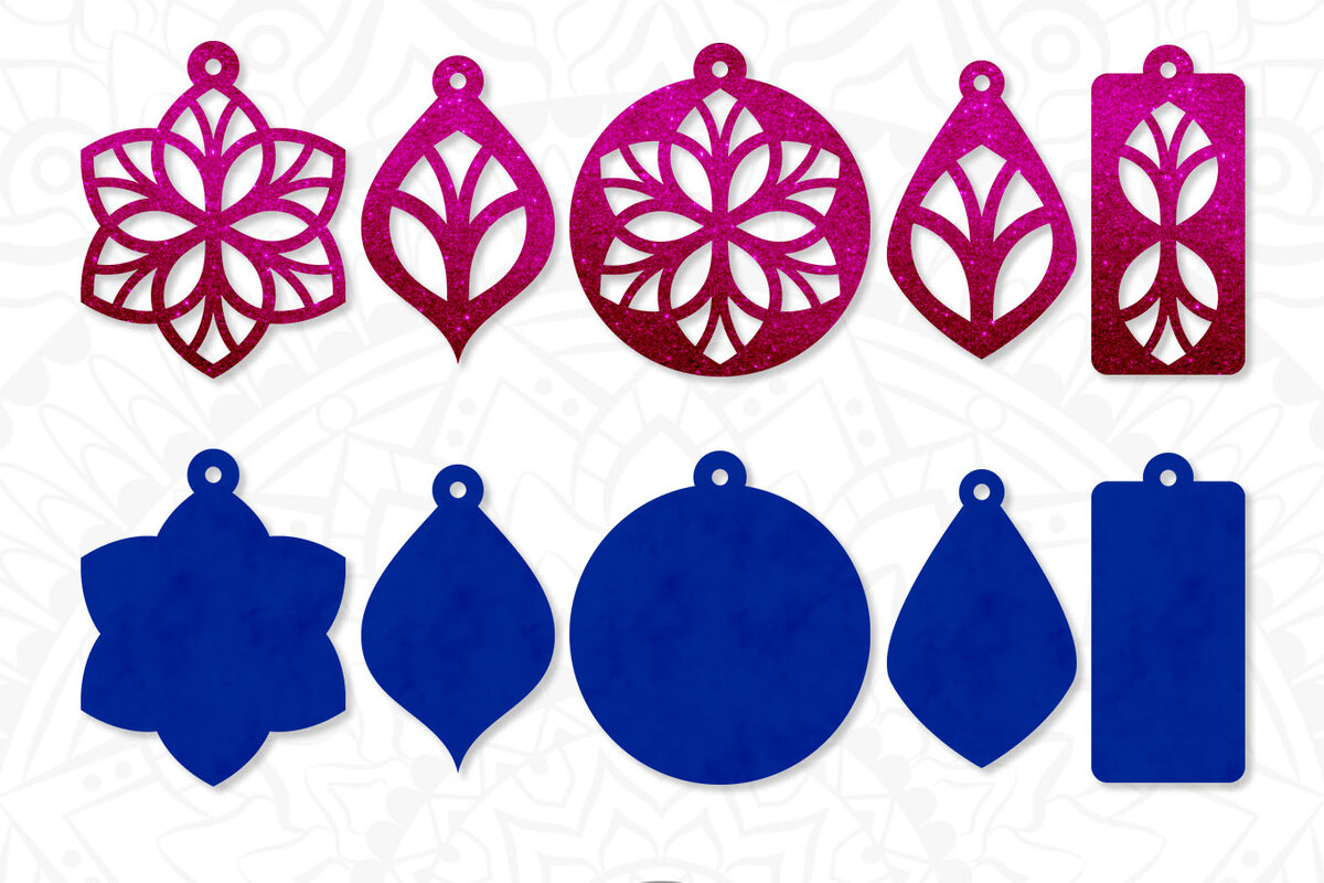 Intra απο ξύλο plywood  Χρώμα wenge 3mm-4mm πάχος - Floral σκουλαρίκια, πρότυπο σκουλαρικιών Δίασταση 3x3 cm INTRAFABR-73083906