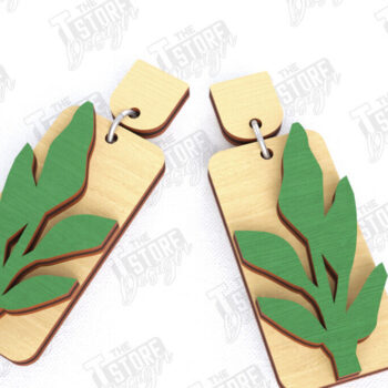 Intra απο ξύλο plywood Χρώμα wenge 3mm-4mm πάχος - Σκουλαρίκια με λουλούδια | Αξεσουάρ Δίασταση 3x3 cm INTRAFABR-120036018 - Image 1