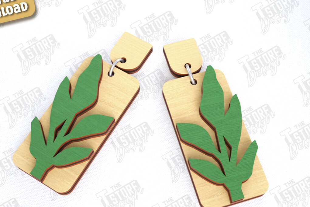 Intra απο ξύλο plywood  Χρώμα wenge 3mm-4mm πάχος - Σκουλαρίκια με λουλούδια | Αξεσουάρ Δίασταση 3x3 cm INTRAFABR-120036018