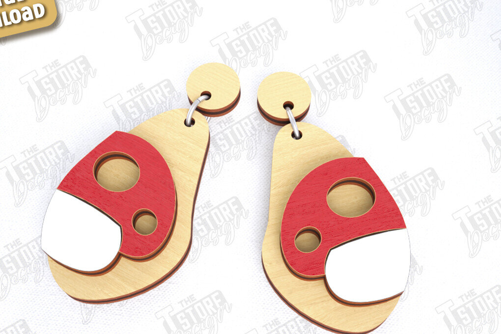 Intra απο ξύλο plywood  Χρώμα wenge 3mm-4mm πάχος - Σκουλαρίκια με λουλούδια | Αξεσουάρ Δίασταση 3x3 cm INTRAFABR-113008464