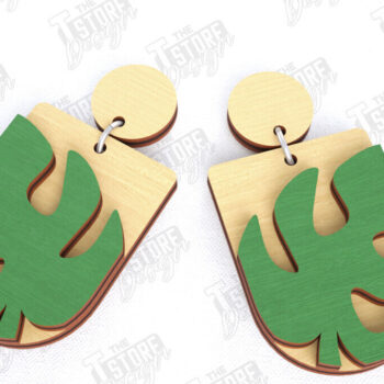 Intra απο ξύλο plywood Χρώμα wenge 3mm-4mm πάχος - Σκουλαρίκια με λουλούδια | Αξεσουάρ Δίασταση 3x3 cm INTRAFABR-119076529 - Image 1