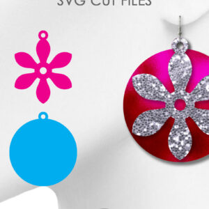 Intra απο ξύλο plywood  Χρώμα wenge 3mm-4mm πάχος - Floral Σκουλαρίκια Αρχεία Δίασταση 3x3 cm INTRAFABR-118402537