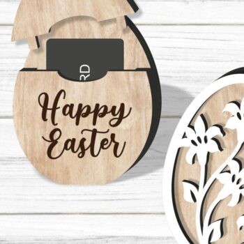 Intra απο ξύλο plywood  Χρώμα wenge 3mm-4mm πάχος - Θήκη δώρου αυγών Laser Δίασταση 15x15 cm INTRAFABR-118956490 - Image 1