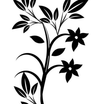 Intra απο ξύλο plywood  Χρώμα wenge 3mm-4mm πάχος - Έξυπνο σχέδιο Floral Flower Δίασταση 20x20 cm INTRAFABR-120267125 - Image 1