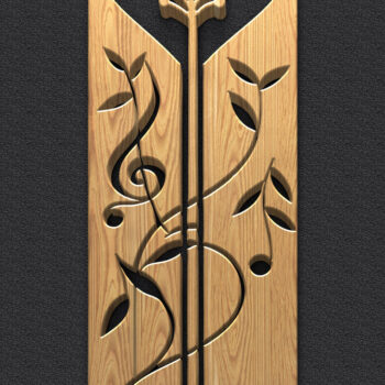 Intra απο ξύλο plywood Χρώμα wenge 3mm-4mm πάχος - με λέιζερ πάνελ φλάουτου Floral Δίασταση 3600x5400 cm INTRAFABR-120266974 - Image 6