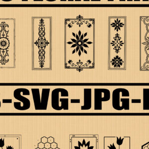 Intra απο ξύλο plywood  Χρώμα wenge 3mm-4mm πάχος - Floral Frame Πακέτο Δίασταση 20x25 cm INTRAFABR-119649496