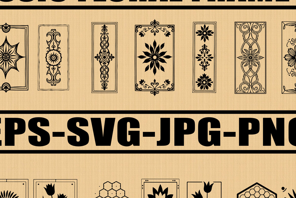 Intra απο ξύλο plywood  Χρώμα wenge 3mm-4mm πάχος - Floral Frame Πακέτο Δίασταση 20x25 cm INTRAFABR-119649496