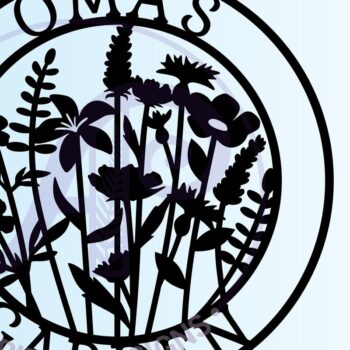 Intra απο ξύλο plywood  Χρώμα wenge 3mm-4mm πάχος - Floral Garden Sign 7 σχέδια Cut Δίασταση 30x20 cm INTRAFABR-119649534 - Image 8