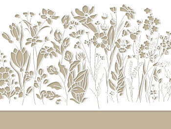 Intra απο ξύλο plywood  Χρώμα wenge 3mm-4mm πάχος - Floral Garden Art Design 986 Δίασταση 40x50 cm INTRAFABR-119649495 - Image 4