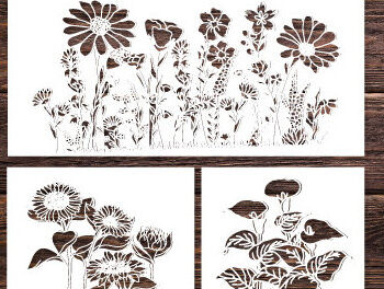 Intra απο ξύλο plywood  Χρώμα wenge 3mm-4mm πάχος - Floral Garden Art Design 990 Δίασταση 40x50 cm INTRAFABR-74168877 - Image 2