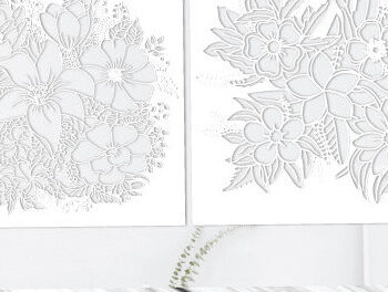 Intra απο ξύλο plywood Χρώμα wenge 3mm-4mm πάχος - Floral Garden Art Design Cut991 Δίασταση 40x50 cm INTRAFABR-123396153 - Image 1