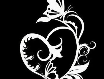 Intra απο ξύλο plywood Χρώμα wenge 3mm-4mm πάχος - Floral Heart Butterfly Δίασταση 20x20 cm INTRAFABR-123611996 - Image 3