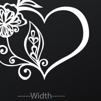 Intra απο ξύλο plywood  Χρώμα wenge 3mm-4mm πάχος - Floral Heart Butterfly #2 Δίασταση 40x50 cm INTRAFABR-122100813 - Image 2