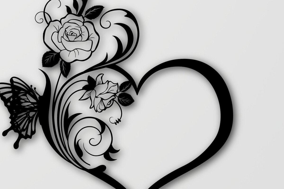 Intra απο ξύλο plywood  Χρώμα wenge 3mm-4mm πάχος - Floral Heart Butterfly Δίασταση 40x50 cm INTRAFABR-109903072