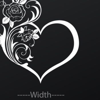 Intra απο ξύλο plywood  Χρώμα wenge 3mm-4mm πάχος - Floral Heart Butterfly Δίασταση 40x50 cm INTRAFABR-109903072 - Image 2