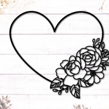 Intra απο ξύλο plywood  Χρώμα wenge 3mm-4mm πάχος - Floral καρέ Δίασταση 20x25 cm INTRAFABR-123114553 - Image 1