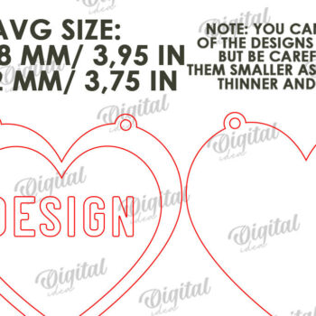 Intra απο ξύλο plywood  Χρώμα wenge 3mm-4mm πάχος - Διακόσμηση με φλοράλ καρδιές κοπής με λέιζερ Δίασταση 20x20 cm INTRAFABR-102677335 - Image 3