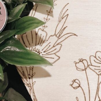 Intra απο ξύλο plywood  Χρώμα wenge 3mm-4mm πάχος - Floral εξάγωνο Δίασταση 6x6 cm INTRAFABR-36143730 - Image 3