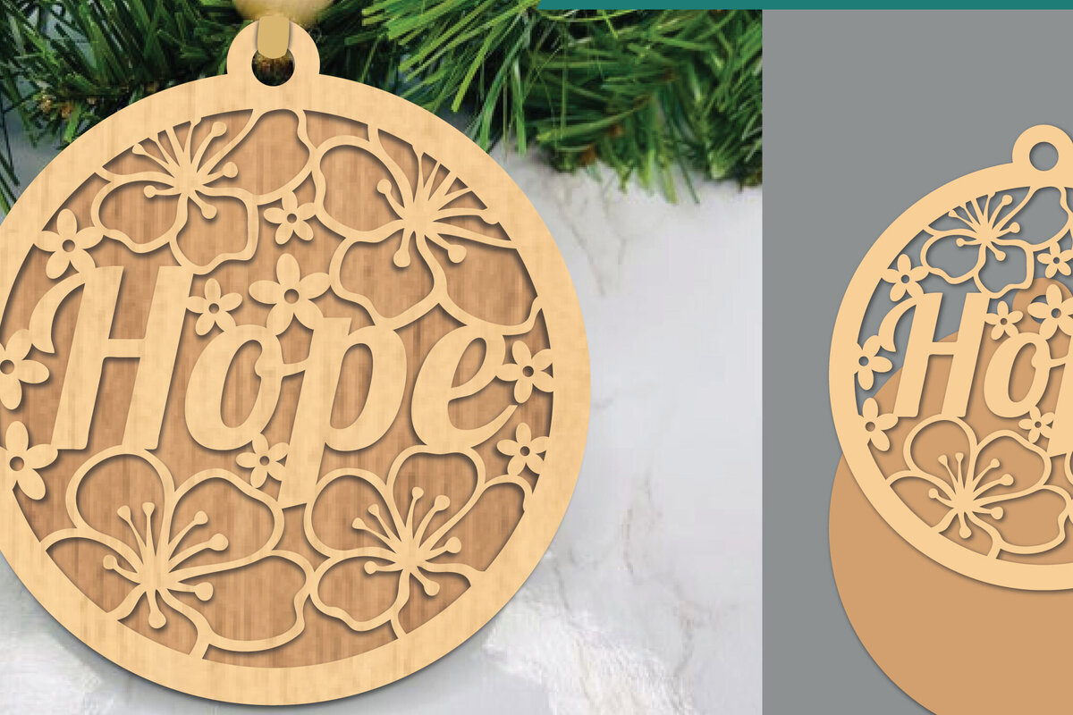 Intra απο ξύλο plywood  Χρώμα wenge 3mm-4mm πάχος - Floral Hope Στολίδι Δίασταση 6x6 cm INTRAFABR-121364144