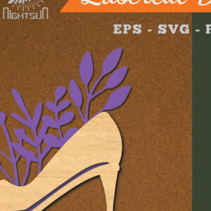 Intra απο ξύλο plywood  Χρώμα wenge 3mm-4mm πάχος - Floral σε Παπούτσια Διακόσμηση με Δίασταση 20x20 cm INTRAFABR-97715033