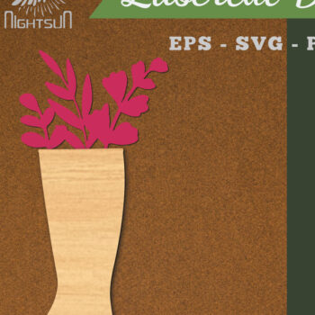 Intra απο ξύλο plywood  Χρώμα wenge 3mm-4mm πάχος - Floral σε Παπούτσια Διακόσμηση με Δίασταση 20x20 cm INTRAFABR-120431828 - Image 1