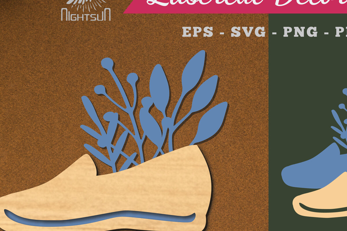 Intra απο ξύλο plywood  Χρώμα wenge 3mm-4mm πάχος - Floral σε Παπούτσια Διακόσμηση με Δίασταση 20x20 cm INTRAFABR-84449579