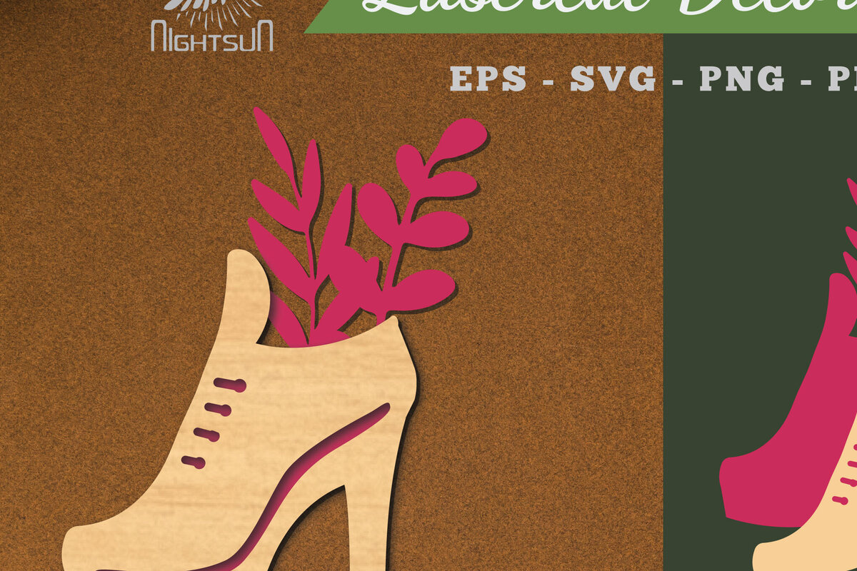 Intra απο ξύλο plywood  Χρώμα wenge 3mm-4mm πάχος - Floral σε Παπούτσια Διακόσμηση με Δίασταση 20x20 cm INTRAFABR-96528914