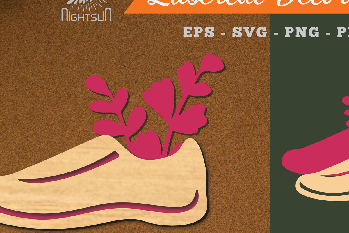 Intra απο ξύλο plywood  Χρώμα wenge 3mm-4mm πάχος - Floral σε Παπούτσια Διακόσμηση με Δίασταση 20x20 cm INTRAFABR-102731741