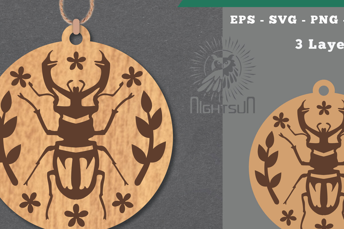 Intra απο ξύλο plywood  Χρώμα wenge 3mm-4mm πάχος - Στολίδι με λουλουδένιο έντομο 3 Δίασταση 6x6 cm INTRAFABR-108285603