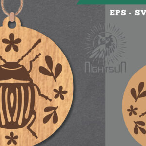 Intra απο ξύλο plywood  Χρώμα wenge 3mm-4mm πάχος - Στολίδι με λουλουδένιο έντομο 4 Δίασταση 6x6 cm INTRAFABR-116372699