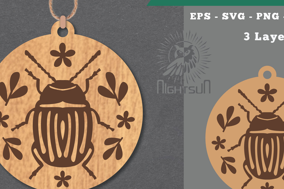 Intra απο ξύλο plywood  Χρώμα wenge 3mm-4mm πάχος - Στολίδι με λουλουδένιο έντομο 4 Δίασταση 6x6 cm INTRAFABR-116372699