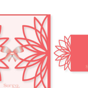 Intra απο ξύλο plywood  Χρώμα wenge 3mm-4mm πάχος - Φλοράλ κομμένο προσκλητηρίου Δίασταση 10x15 cm INTRAFABR-34912115