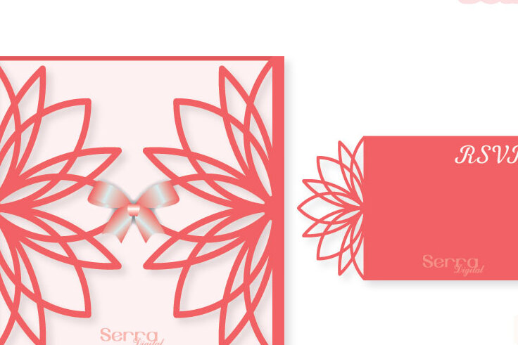 Intra απο ξύλο plywood  Χρώμα wenge 3mm-4mm πάχος - Φλοράλ κομμένο προσκλητηρίου Δίασταση 10x15 cm INTRAFABR-34912115