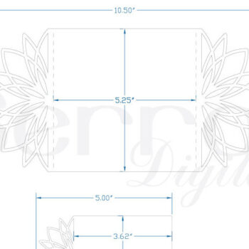 Intra απο ξύλο plywood  Χρώμα wenge 3mm-4mm πάχος - Φλοράλ κομμένο προσκλητηρίου Δίασταση 10x15 cm INTRAFABR-34912115 - Image 2