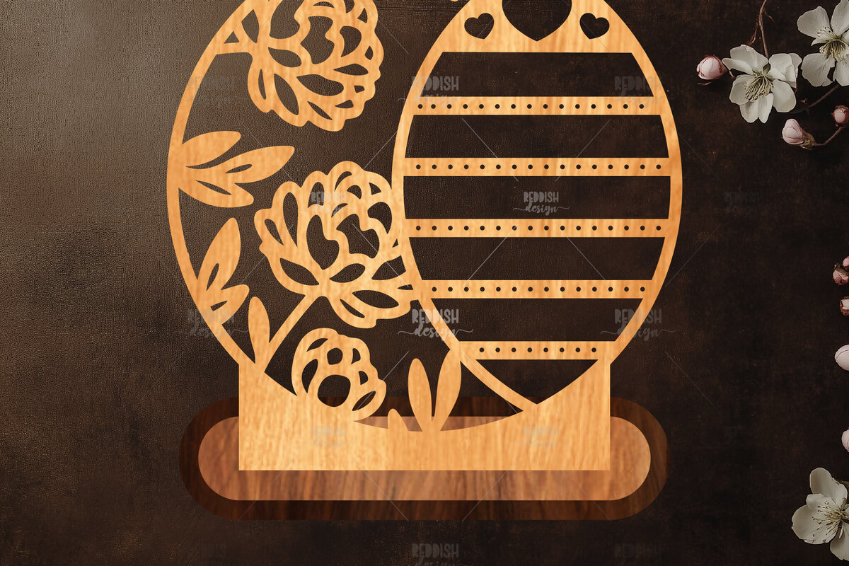 Intra απο ξύλο plywood  Χρώμα wenge 3mm-4mm πάχος - Στήριγμα κοσμημάτων Floral Δίασταση 20x20 cm INTRAFABR-87758953