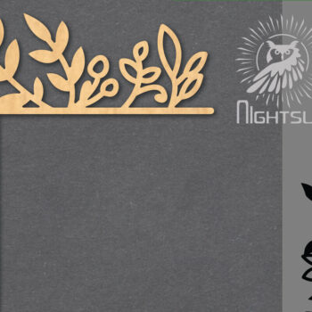 Intra απο ξύλο plywood  Χρώμα wenge 3mm-4mm πάχος - Floral Corner 1 Δίασταση 20x20 cm INTRAFABR-31974980 - Image 1