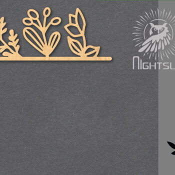 Intra απο ξύλο plywood  Χρώμα wenge 3mm-4mm πάχος - Floral Corner 3 Δίασταση 20x20 cm INTRAFABR-116757553 - Image 1