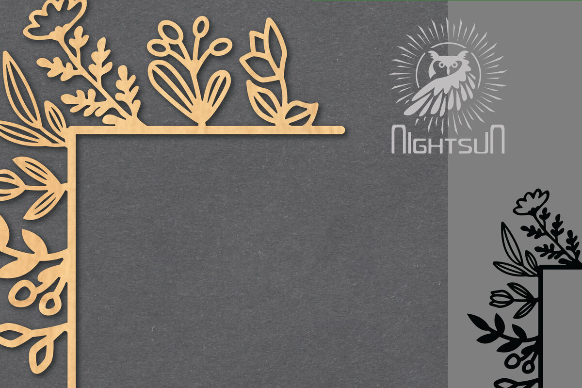 Intra απο ξύλο plywood  Χρώμα wenge 3mm-4mm πάχος - Floral Corner 3 Δίασταση 20x20 cm INTRAFABR-116757553