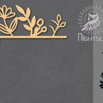 Intra απο ξύλο plywood  Χρώμα wenge 3mm-4mm πάχος - Floral Corner 4 Δίασταση 20x20 cm INTRAFABR-112592681 - Image 1