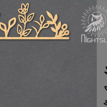 Intra απο ξύλο plywood  Χρώμα wenge 3mm-4mm πάχος - Floral Corner 5 Δίασταση 20x20 cm INTRAFABR-102883979 - Image 1