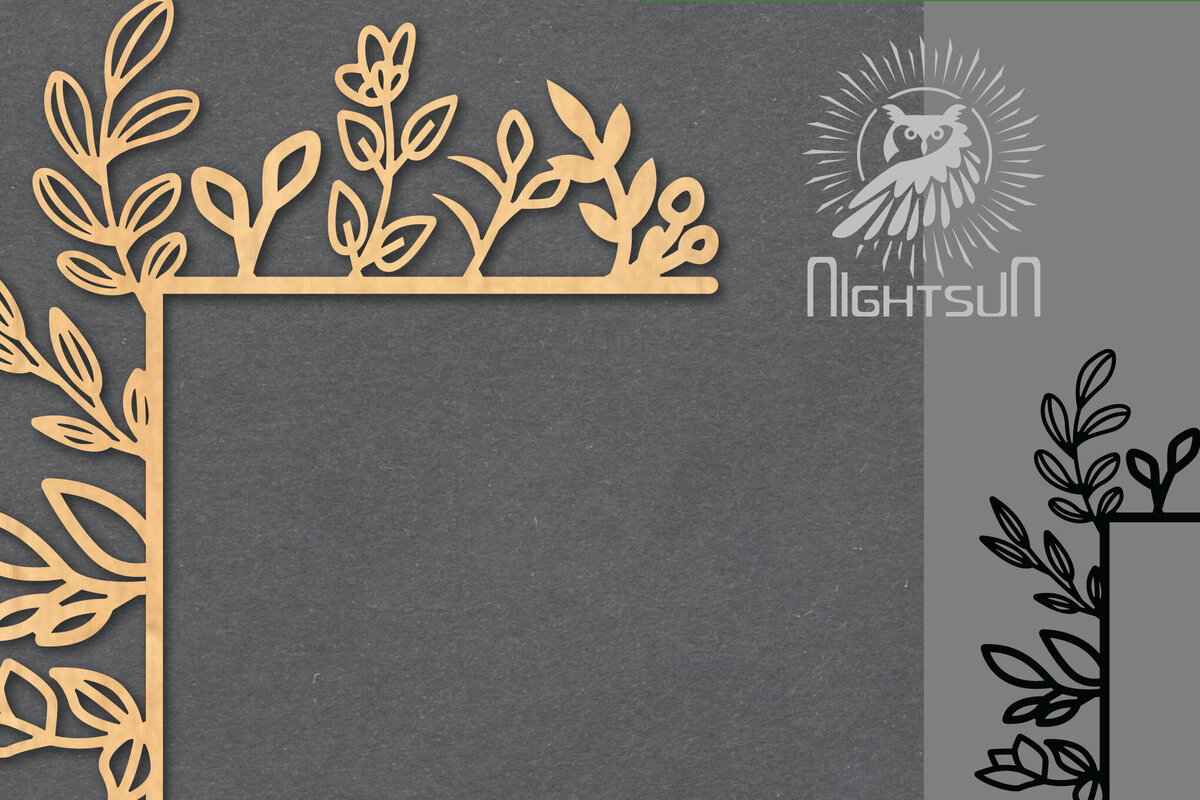 Intra απο ξύλο plywood  Χρώμα wenge 3mm-4mm πάχος - Floral Corner 5 Δίασταση 20x20 cm INTRAFABR-102883979