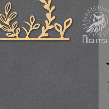 Intra απο ξύλο plywood  Χρώμα wenge 3mm-4mm πάχος - Floral Corner 6 Δίασταση 20x20 cm INTRAFABR-72256216 - Image 1