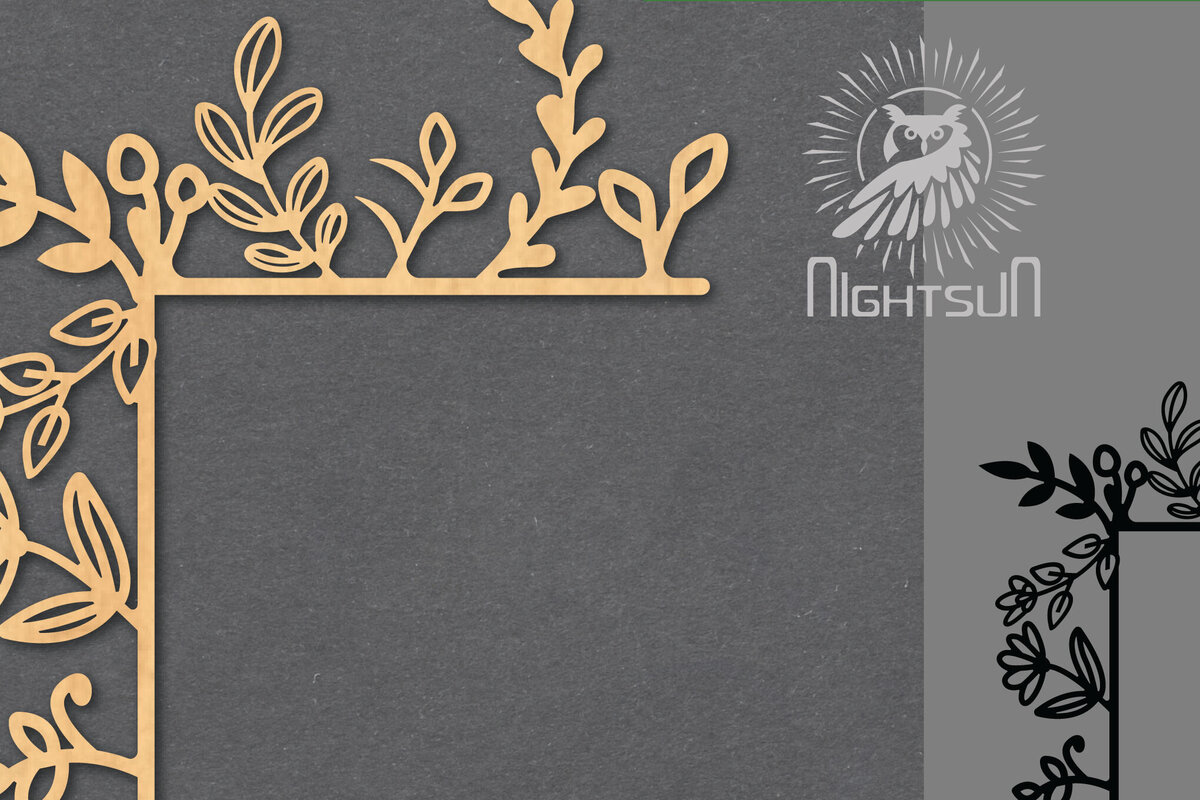 Intra απο ξύλο plywood  Χρώμα wenge 3mm-4mm πάχος - Floral Corner 6 Δίασταση 20x20 cm INTRAFABR-72256216