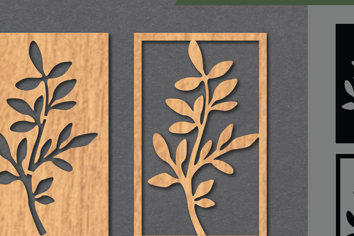 Intra απο ξύλο plywood  Χρώμα wenge 3mm-4mm πάχος - Floral Decoration 4 Δίασταση 20x20 cm INTRAFABR-112037056