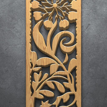 Intra απο ξύλο plywood  Χρώμα wenge 3mm-4mm πάχος - Πακέτο πάνελ κοπής με φλοράλ λέιζερ Δίασταση 3200x7200 cm INTRAFABR-29224373 - Image 4