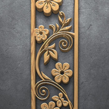 Intra απο ξύλο plywood  Χρώμα wenge 3mm-4mm πάχος - Πακέτο με φλοράλ Panel Δίασταση 4500x5400 cm INTRAFABR-120357944 - Image 3