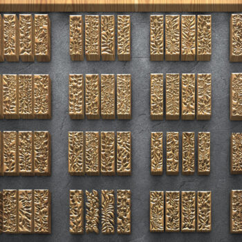 Intra απο ξύλο plywood  Χρώμα wenge 3mm-4mm πάχος - Floral Panel Σετ Δίασταση 3200x7200 cm INTRAFABR-25883590 - Image 1