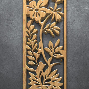 Intra απο ξύλο plywood  Χρώμα wenge 3mm-4mm πάχος - Floral Panel Σετ Δίασταση 3200x7200 cm INTRAFABR-25883590 - Image 4