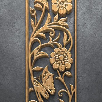 Intra απο ξύλο plywood  Χρώμα wenge 3mm-4mm πάχος - Floral Panel Σετ Δίασταση 4500x5400 cm INTRAFABR-14404656 - Image 4